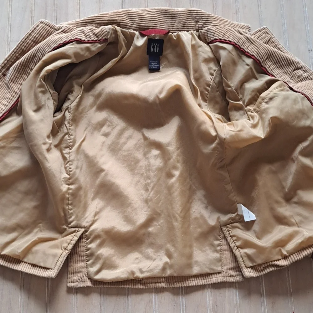 Baby Gap Toddler Tan Corduroy Blazer Jacket Elbow Patch Classic Vintage Preppy - Picture 6 of 11